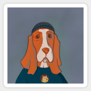 Crypto lover cocker spaniel Sticker